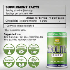 Zeolite Pure glass-jar illustrates premium detox routine with clean minerals