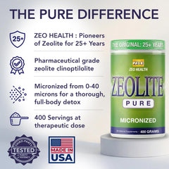 Zeolite Pure pour shows easy mixing for digestive comfort and mental clarity