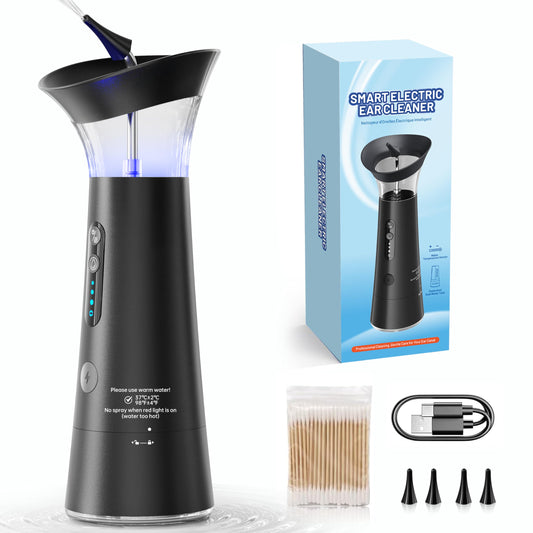 Zephronic ear wax removal kit with angled nozzle for comfortable irrigation.