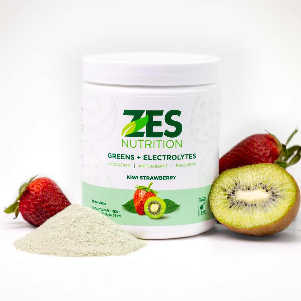 ZES Nutrition shaker shot suggests versatile use for workouts and daily routines.