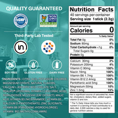 ZestLytes NSF-certified facility badge signals quality control.