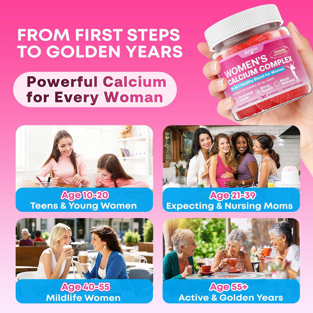 Zetelixia calcium gummies women strawberry flavor close up of gummies