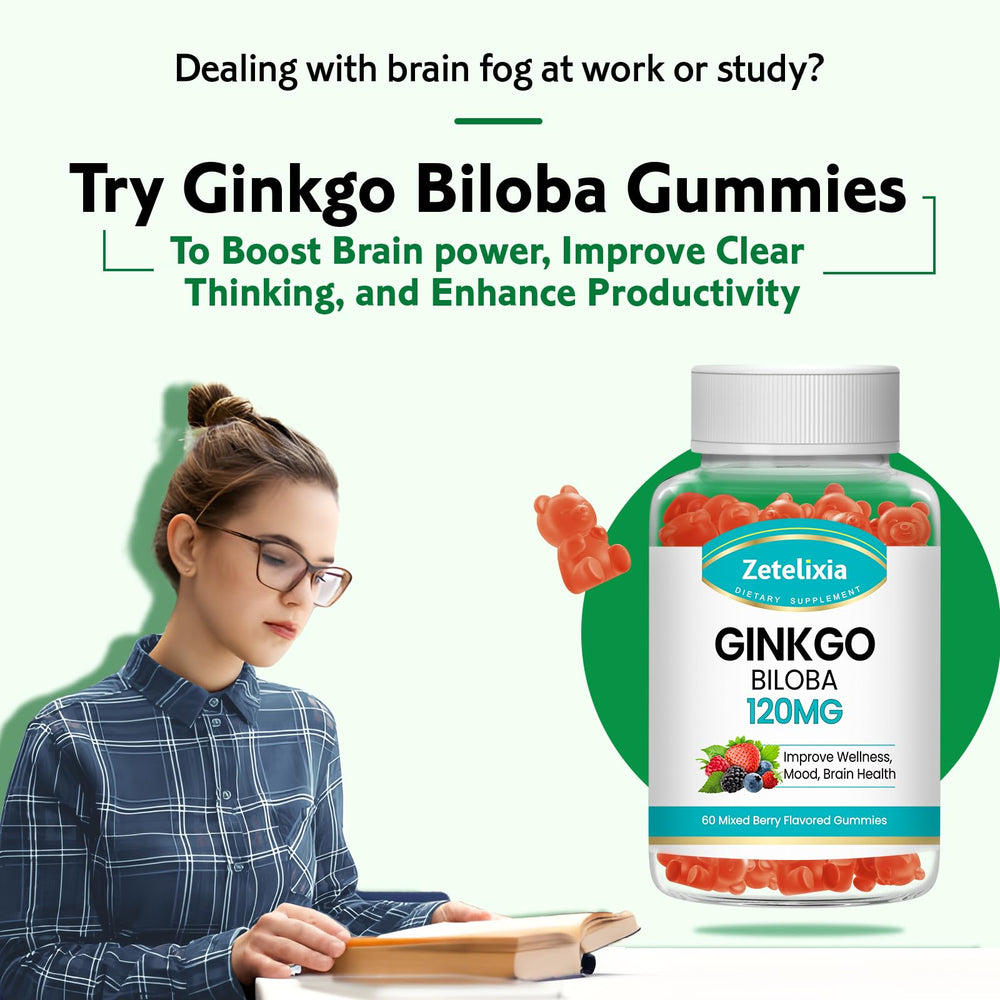 Zetelixia Ginkgo Biloba Gummies mixed berry flavor close-up
