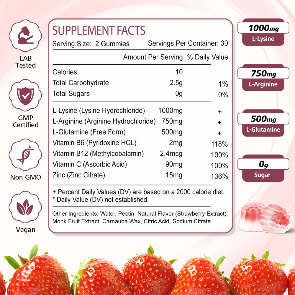 Zetelixia Lysine Gummies suitable for kids and adults in daily routine