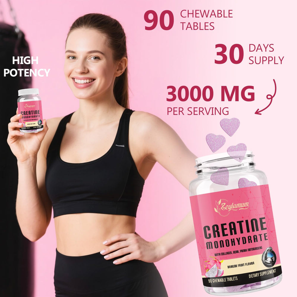Clean-label vegan sugar-free creatine suitable for daily workouts
