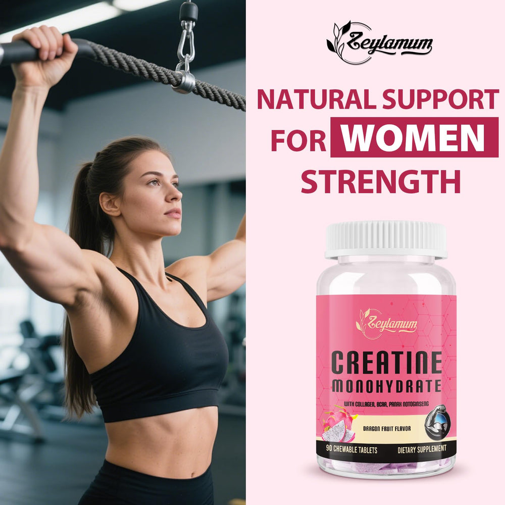 Ingredients panel highlighting premium creatine complex and sugar-free formula