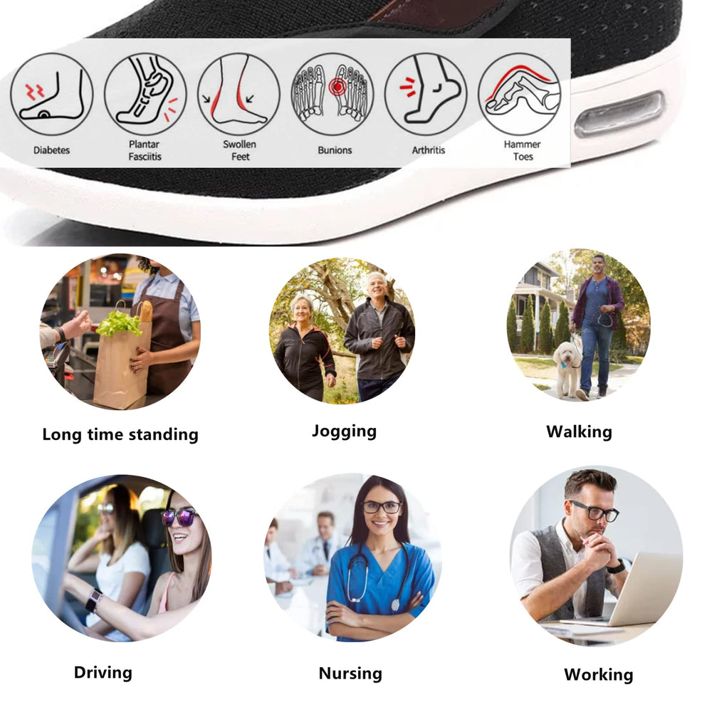 ZGDG Diabetic Shoes suitable for indoor and outdoor use throughout the day.