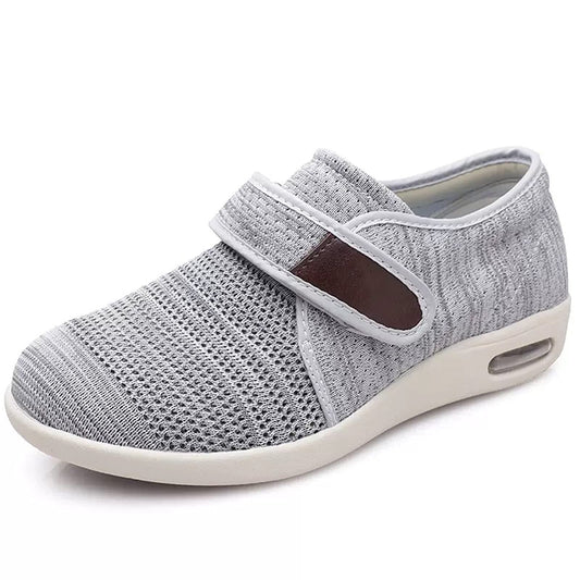 ZGDG Diabetic Shoes wide width front view with lace for easy on off and swelling comfort