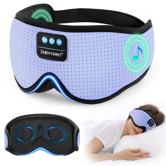 ZHENYEMEI Bluetooth sleep mask with headphones for private audio during relaxation