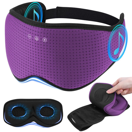 ZHENYEMEI sleep mask with integrated Bluetooth headphones for immersive night listening.