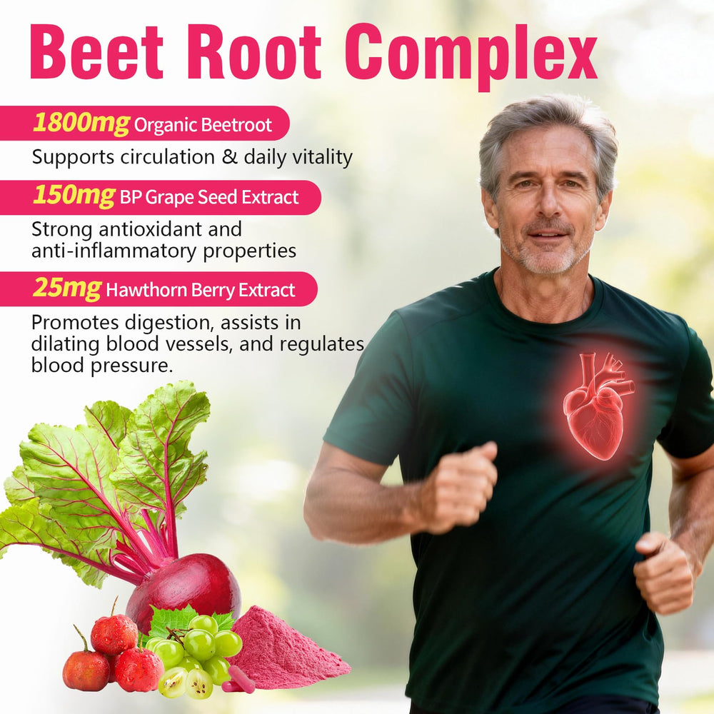 Zhibenon beet root capsules packaging, non-GMO formula ready for daily use.