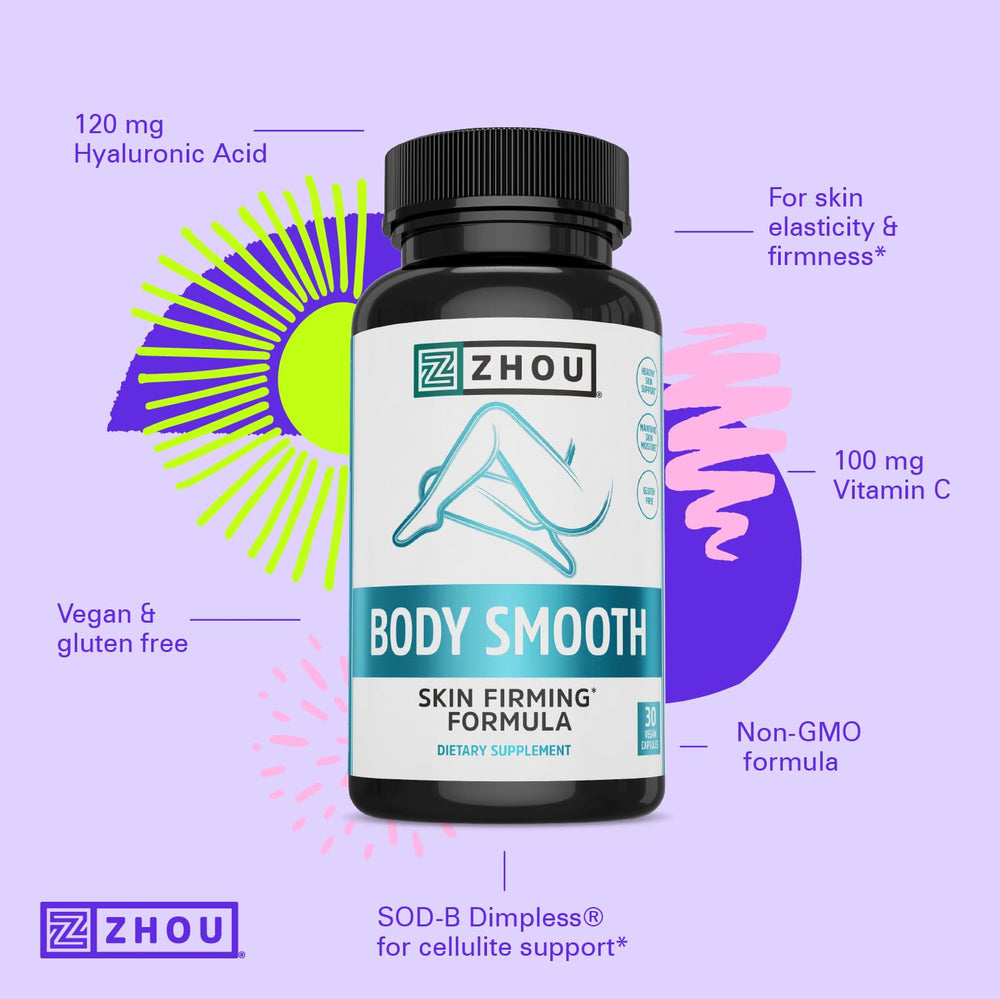Zhou Body Smooth vitamin C tablet emphasizes collagen support for hydrated skin