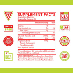 ZHOU Elder-Mune gummies jar with label showcasing premium elderberry formula