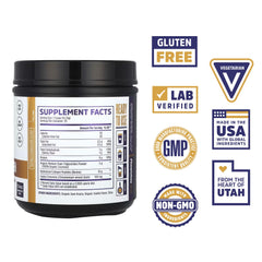 Zhou MCT Collagen powder vanilla scoop highlights convenient serving.