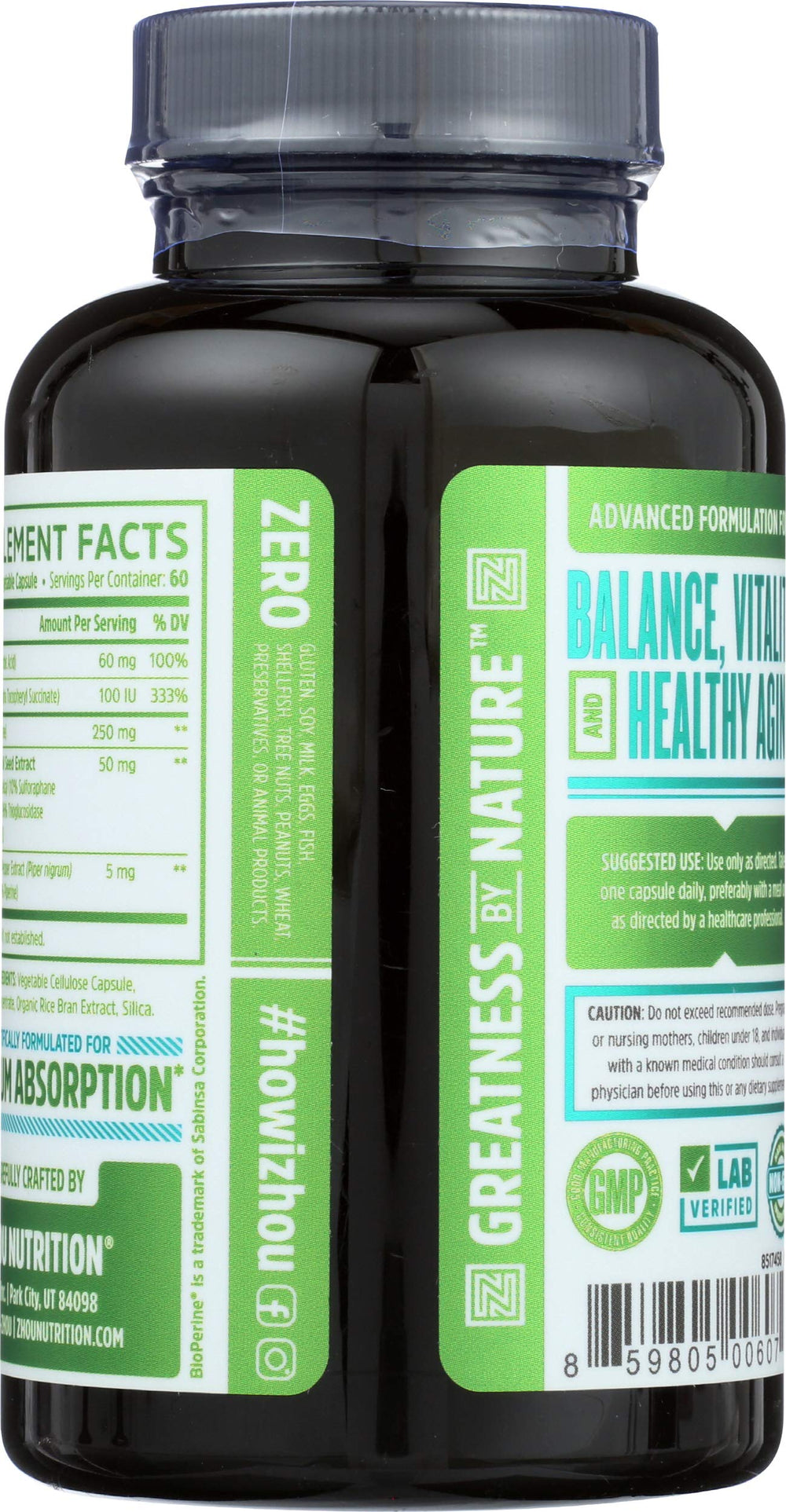 Zhou Nutrition Dim Active bottle on a clean counter for daily routine.