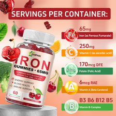 ZHPHK Iron Gummies for kids encourage daily supplement routines with a delicious taste