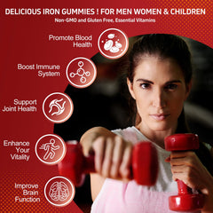 ZHPHK Iron Gummies 120-count bottle for convenient daily routine
