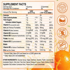 ZHPHK Iron Gummies orange lemon flavor for daily iron support.