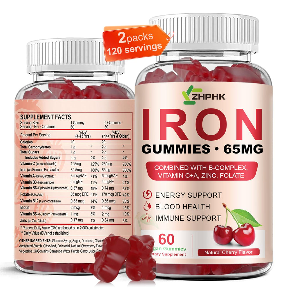 ZHPHK Iron Gummies third-party tested for purity and safety