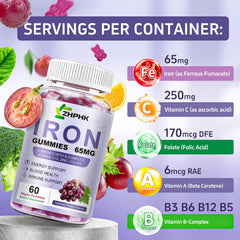 ZHPHK vegan iron supplement bottle close-up showcasing quality and purity