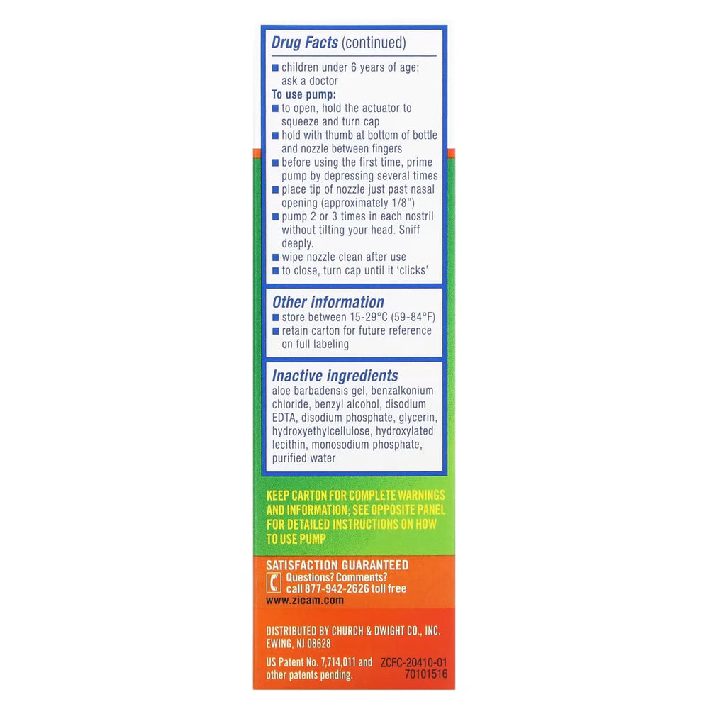 Zicam packaging with directions highlights simple at-home relief.