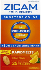Zicam RapidMelts citrus tablets in a 3-pack, easy cold relief on the go