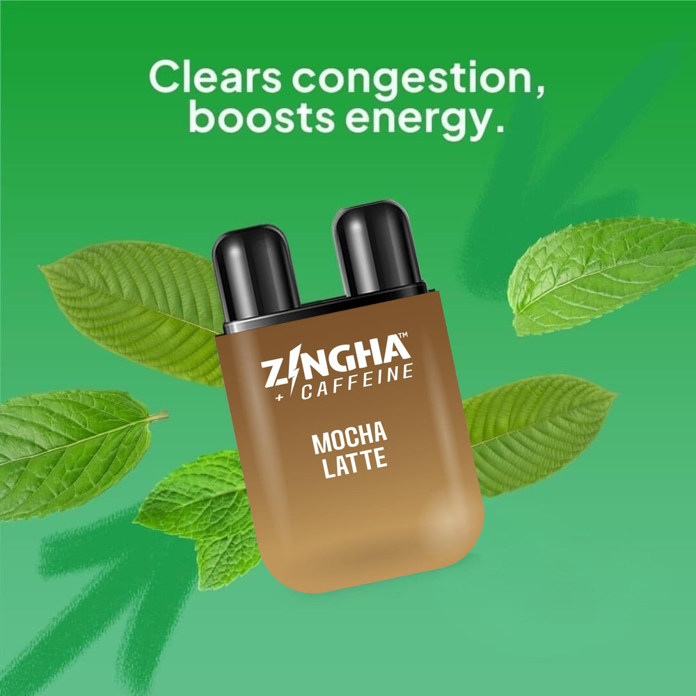 Z!NGHA pocket-sized inhaler for discreet energy on the go.