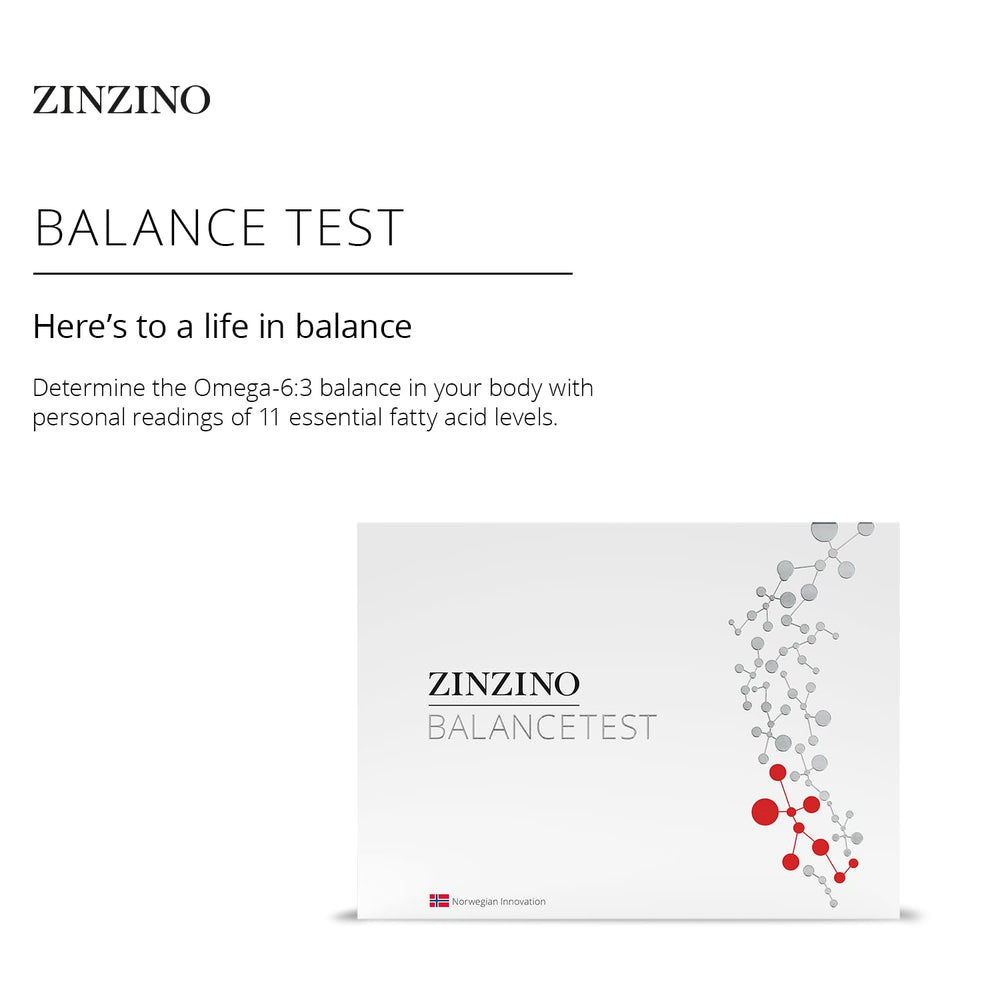 Zinzino BalanceTest dry blood card ready for sample collection.