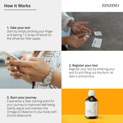 Zinzino BalanceTest omega-3-6-9 balance emphasis for dietary awareness.
