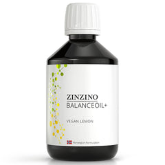 ZINZINO BalanceOil+ Lemon bottle front, omega-rich blend for daily wellness.