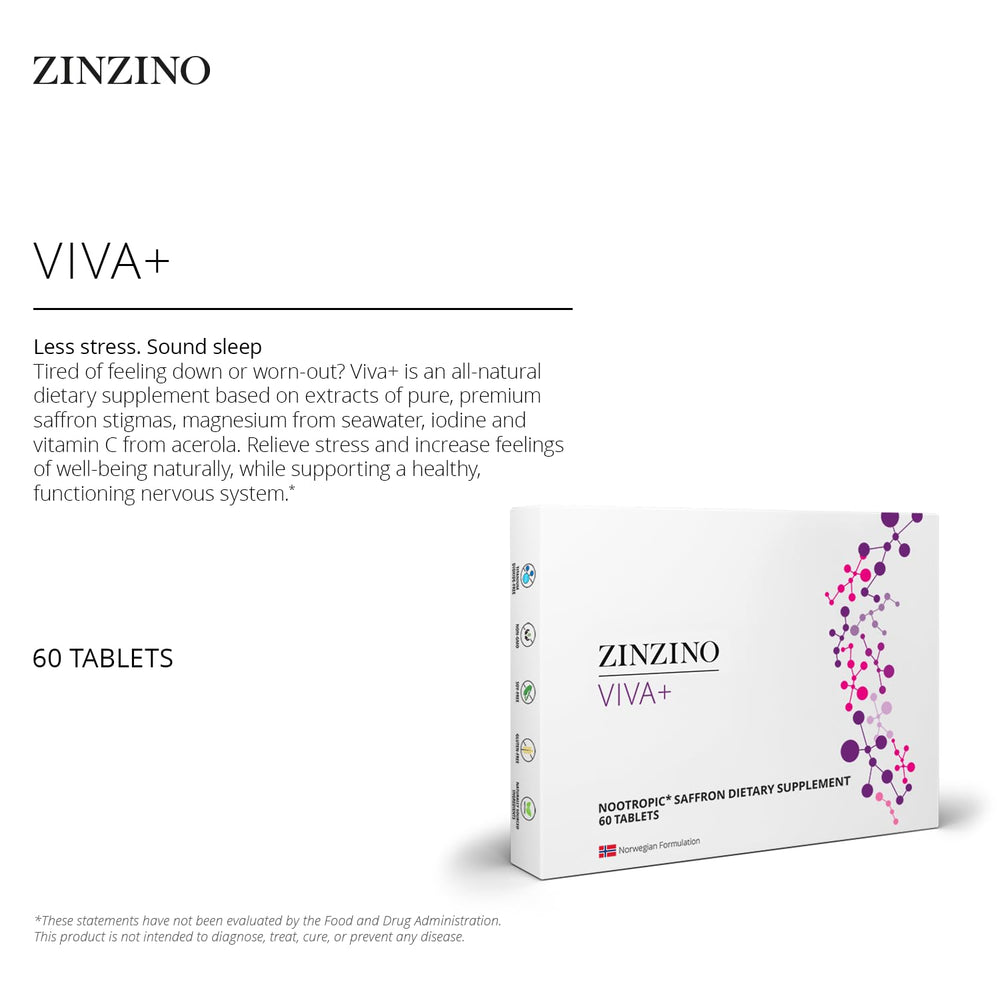 ZINZINO Viva Plus tablets ready for daily cognitive support.