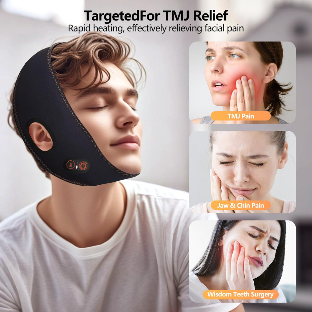 ZMHWANY wearable jaw wrap contours to the face for targeted heat therapy