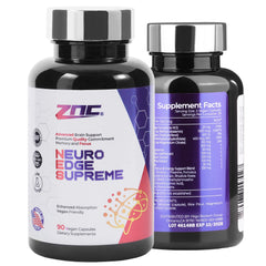 ZNC Brain Supplement alpha-GPC bottle promotes focused study sessions