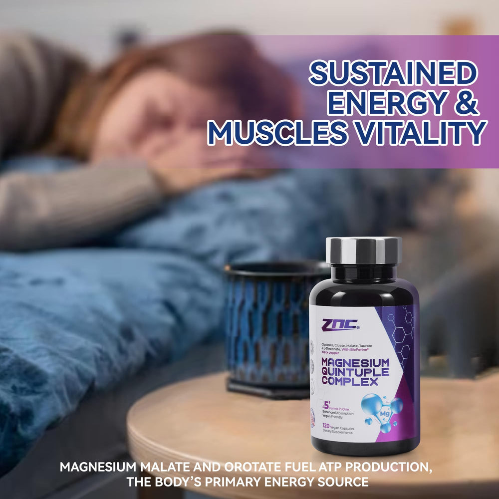 ZNC Magnesium Complex formulation chelate highlights amino acid binding for uptake.
