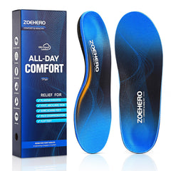 ZOEHERO plantar fasciitis insoles with arch support for daily comfort.