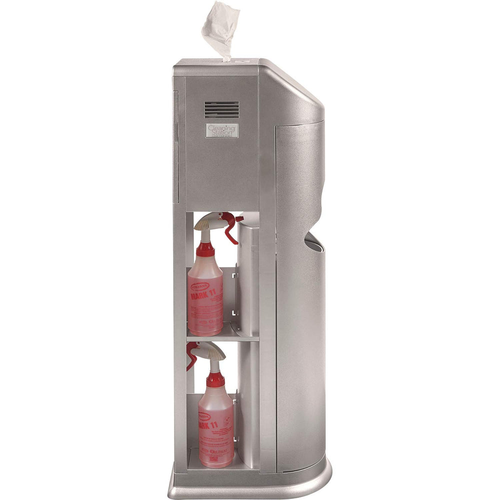 Zogics All-in-One Cleaning Station compact footprint fits tight hospitality spaces.