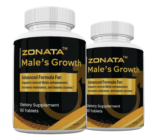 Zonata Males Strength Supplements bottle showcases a powerful boost for daily performance.