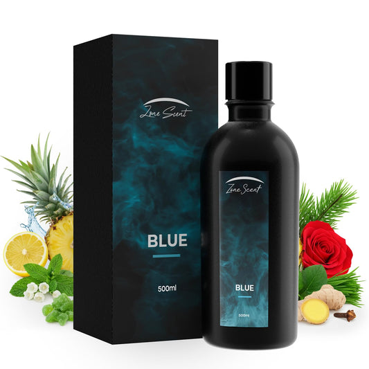 Zone Scent Blue diffuser oil bottle for an energizing space.