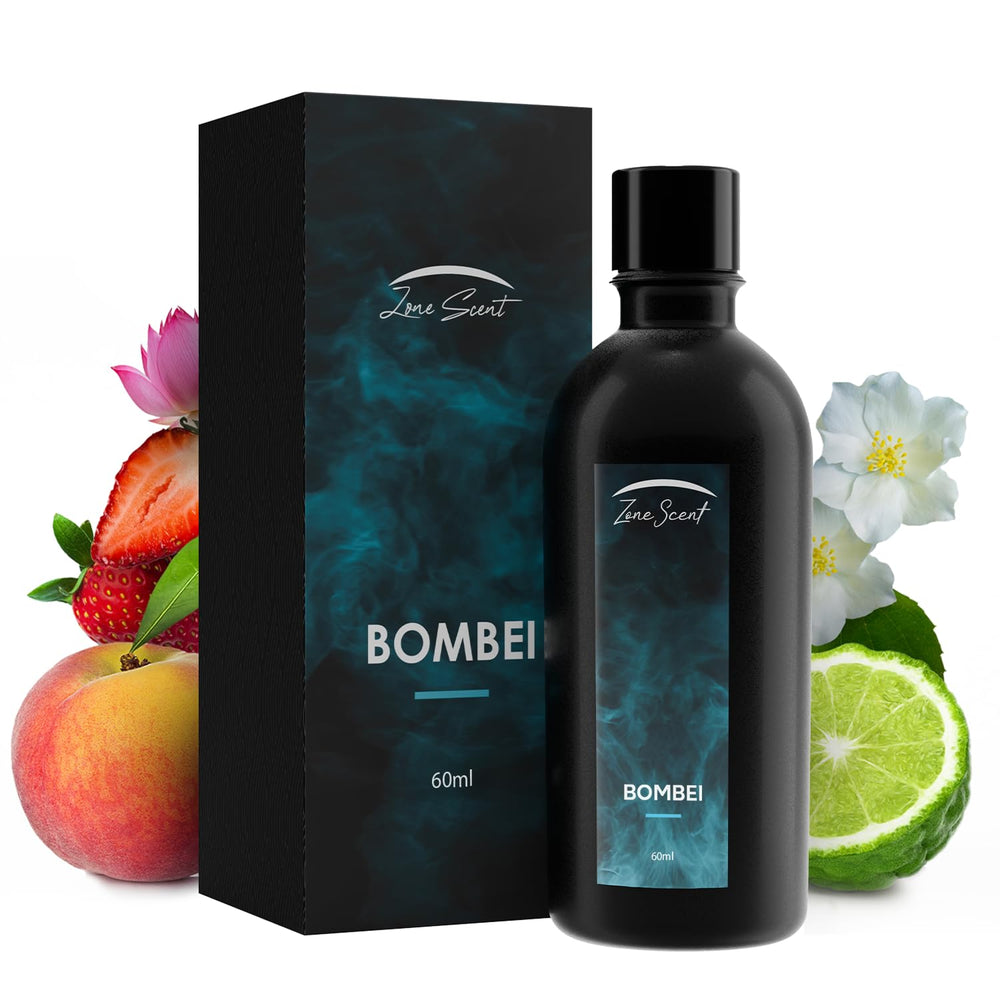 Zone Scent Bombei peach-jasmine-bergamot bottle for a bright, sophisticated living space.