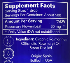 Pour-ready Zongle rosemary oil for easy application in hair and cooking.