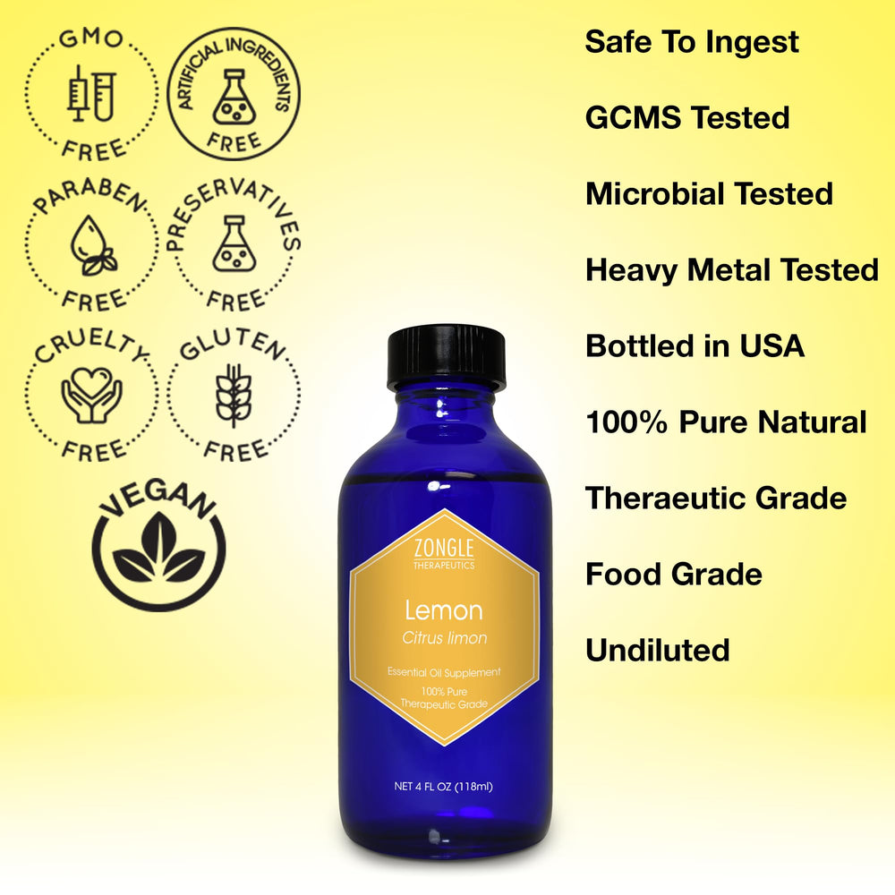 Zongle Therapeutics Lemon Oil used in baking and beverages for brightness