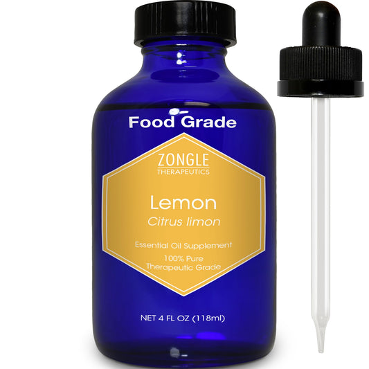 Zongle Therapeutics Lemon Oil bottle ready for culinary use and flavor enhancement