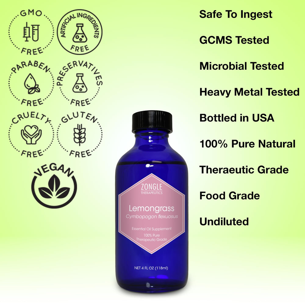 Zongle Therapeutics lemongrass oil drops added to tea for flavor