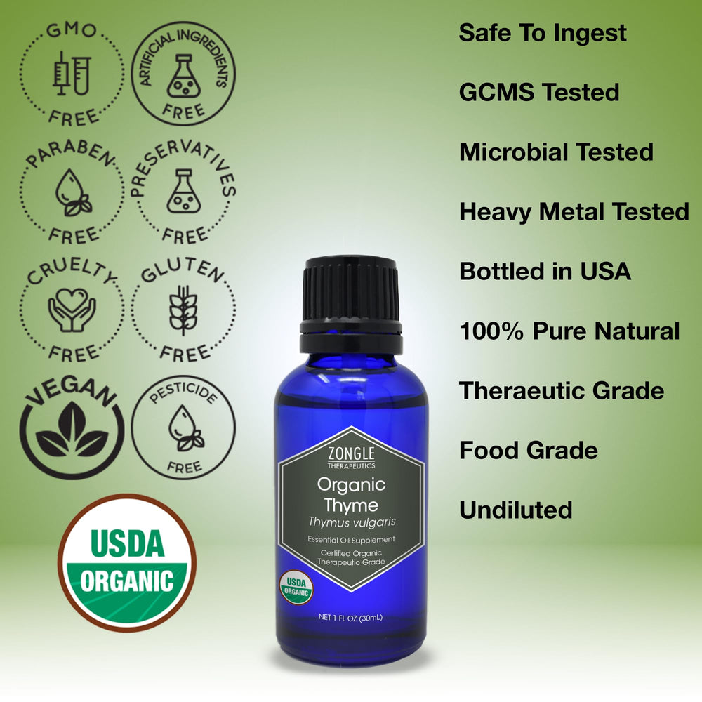 Zongle Therapeutics thyme essential oil used in cooking to season dishes