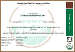Zongle Therapeutics thyme oil packaging ensuring purity and safety