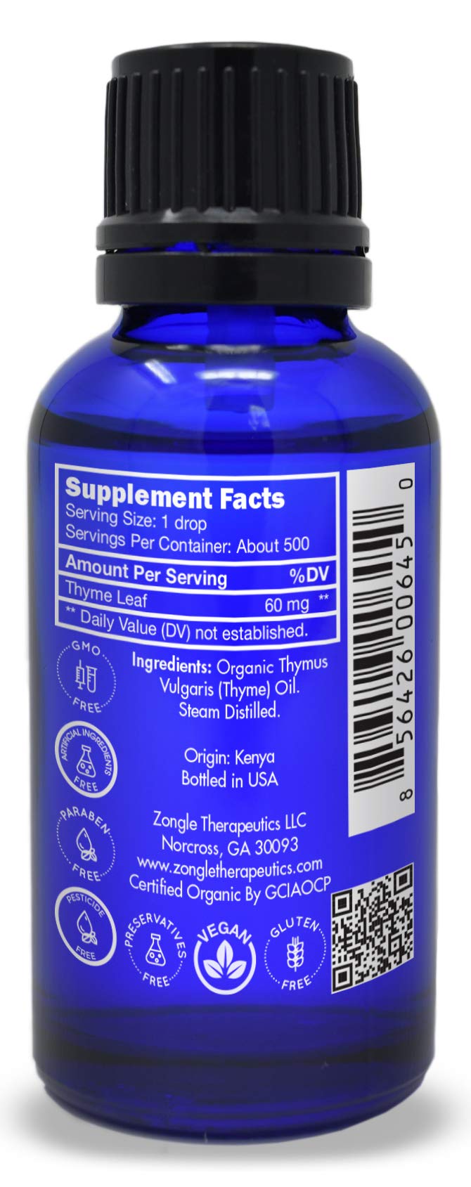 Zongle Therapeutics thyme oil for hair care and scalp nourishment