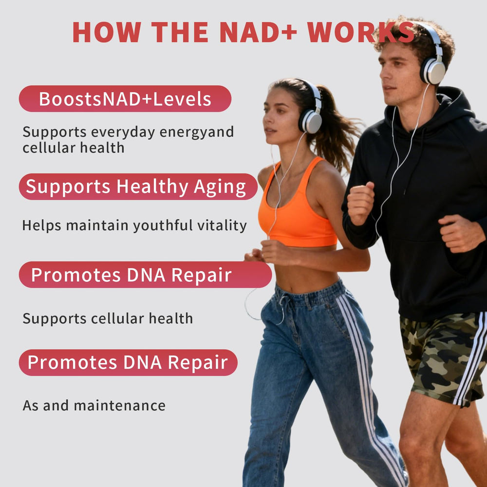 Label close-up on Zoone NAD+ emphasizing premium ingredients.