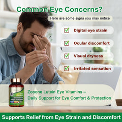 ZOOONE lutein capsules closeup shows capsule detail for macular support