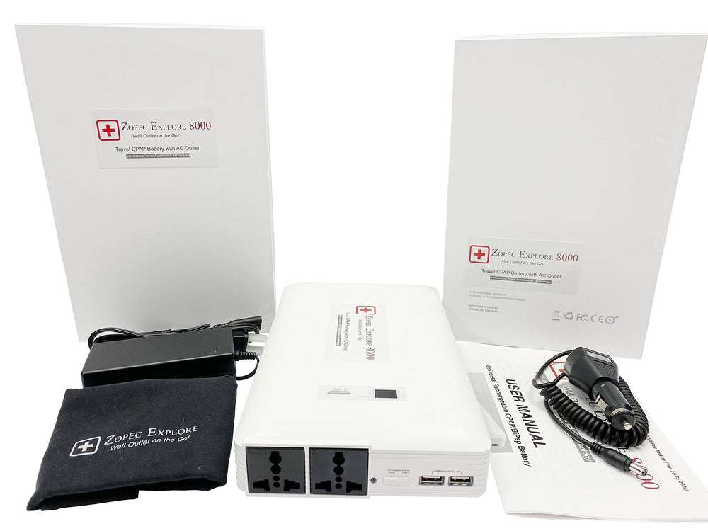 Not FAA compliant; designed for indoor backup use with CPAP devices.