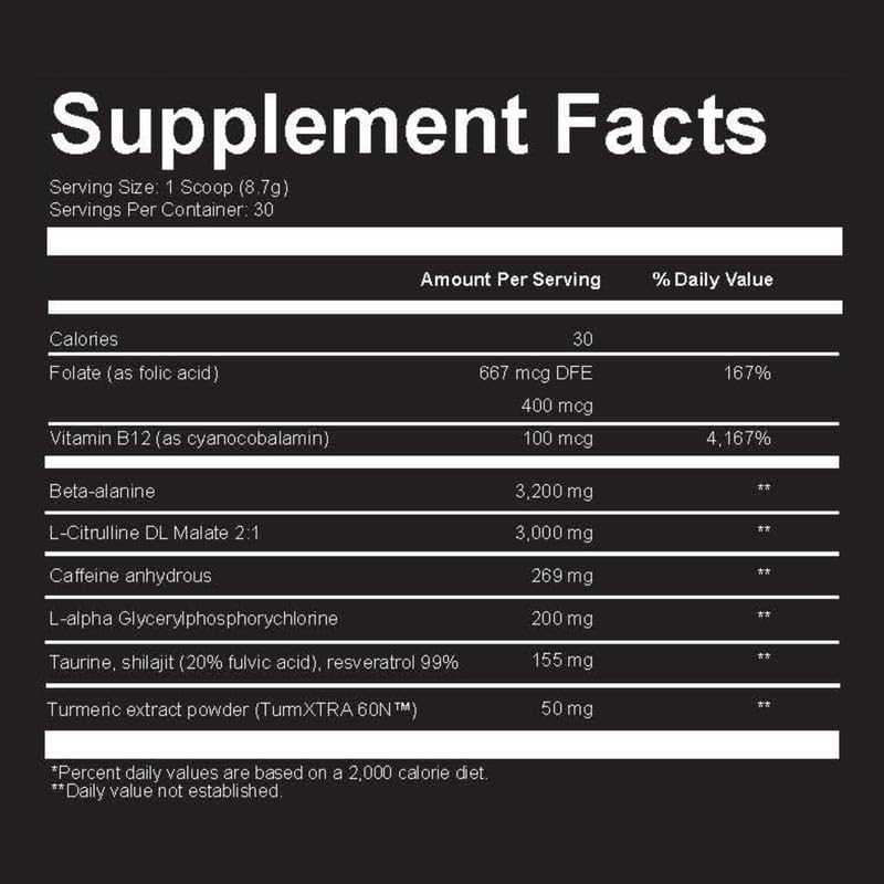 ZOR Snow alpha-GPC improves focus and mind-muscle connection.
